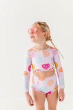 Load image into Gallery viewer, Smilies: 1/4th Zip Rashguard TWO-PIECE