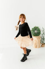 Load image into Gallery viewer, Black Velvet | Bow Back Long Sleeve Top