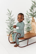 Load image into Gallery viewer, Green Stripes | ZIP ROMPER