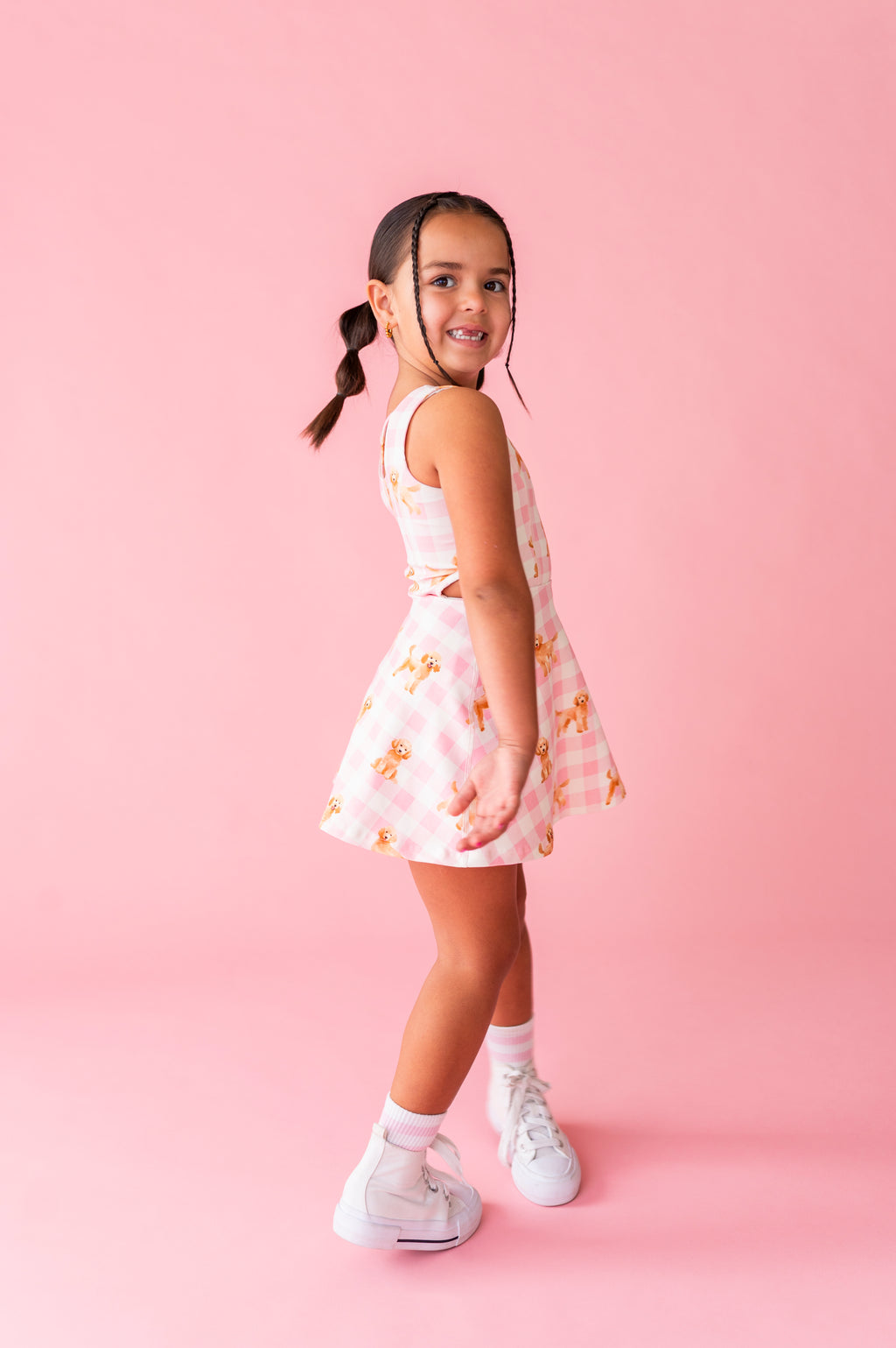 Puppy Picnic | Open Sides Active Dress (with shorts!)