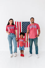 Load image into Gallery viewer, Red ‘USA’ Check | BOYS Tee