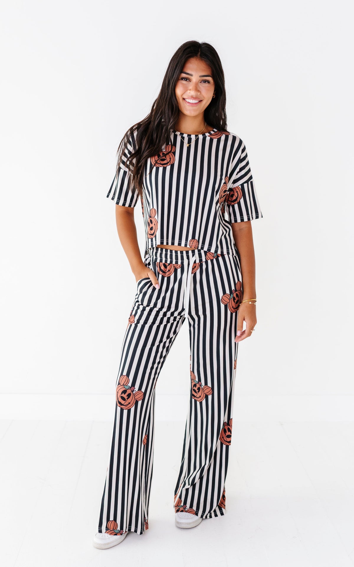 STRIPED MICKEY PUMPKIN | ADULT Bamboo Pant SET