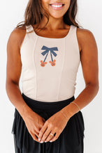 Load image into Gallery viewer, Pumpkin Bow TAN | ADULT TANK