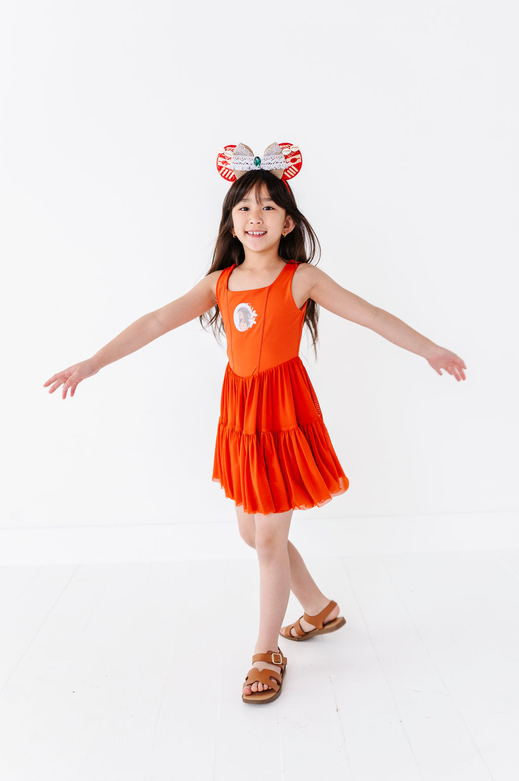 Moana (KIDS) | Burnt Orange Mesh DRESS