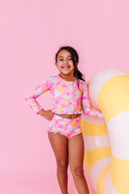 Tutti Fruitti Blossom | 1/4th ZIP RASHGUARD 2-PIECE