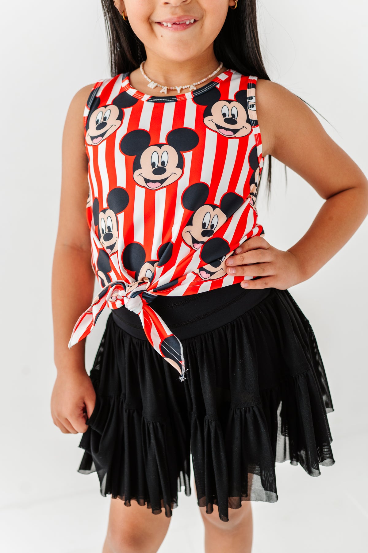 MICKEY Stripe (KIDS) | FRONT-TIE TANK