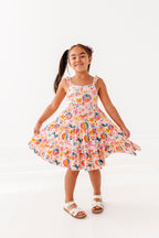 Retro Rainbow | Ruffle Bamboo Dress