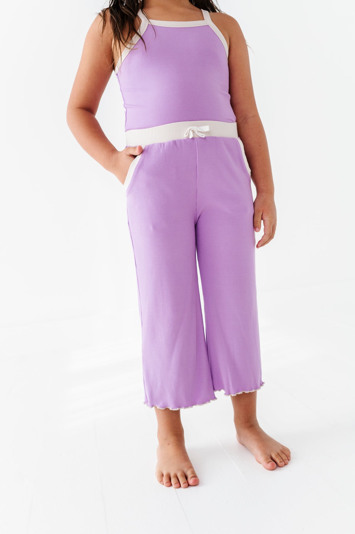 Pixie Purple | Tank + Wide Leg RIB Set