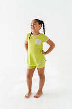 Load image into Gallery viewer, Lime Wedge | Mini Dress + Biker Shorts RIB Set