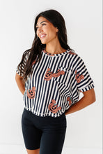 Load image into Gallery viewer, Striped Mickey Pumpkin | ADULT Boxy Crop