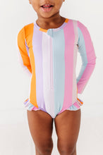 Load image into Gallery viewer, Summer Stripes: ONE-PIECE Rashguard