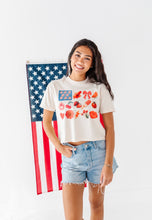 Load image into Gallery viewer, Collage Flag | ADULT tees (*CROP + FULL LENGTH HERE)