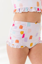 Load image into Gallery viewer, Painted Dotty: Ruffle Bandeau TWO-PIECE