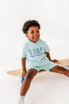 Surf | Mint Hooded Tee (French Terry)