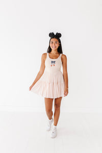 Pumpkin Bow TAN | (ADULT) Mesh DRESS