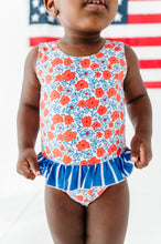 Load image into Gallery viewer, Ditsy 4th of July Floral | Skirted ONE-Piece