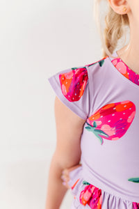 Strawberries: Cap Sleeve TWO-PIECE