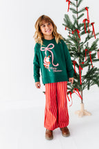 Santa's Pink Bow | Side Split Sweatshirt