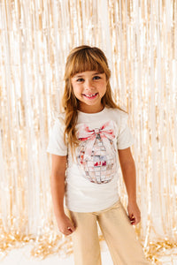 DISCO BALL BOW | Ruffle Tee