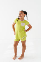 Load image into Gallery viewer, Lime Wedge | Mini Dress + Biker Shorts RIB Set