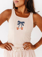 Load image into Gallery viewer, Pumpkin Bow TAN | ADULT TANK