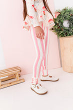 Load image into Gallery viewer, Pink Candy Cane Stripe | SLIM LEGGINGS