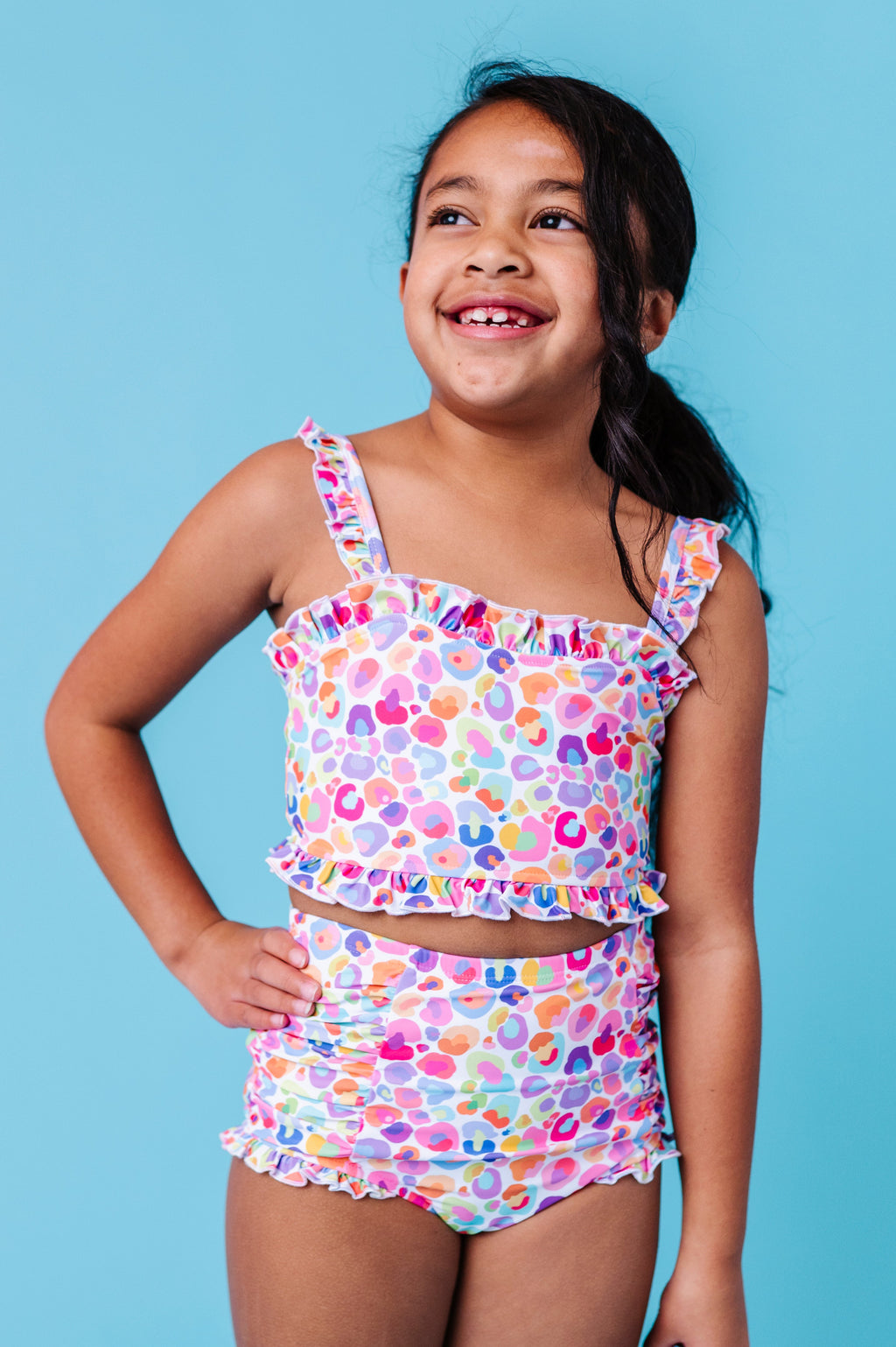 Sugarwave Leopard | BANDEAU RUFFLE 2-PIECE
