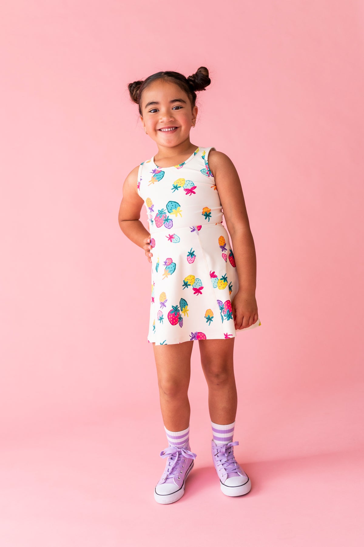 Sugar Berry | Twisty Back Active Dress (with shorts!)