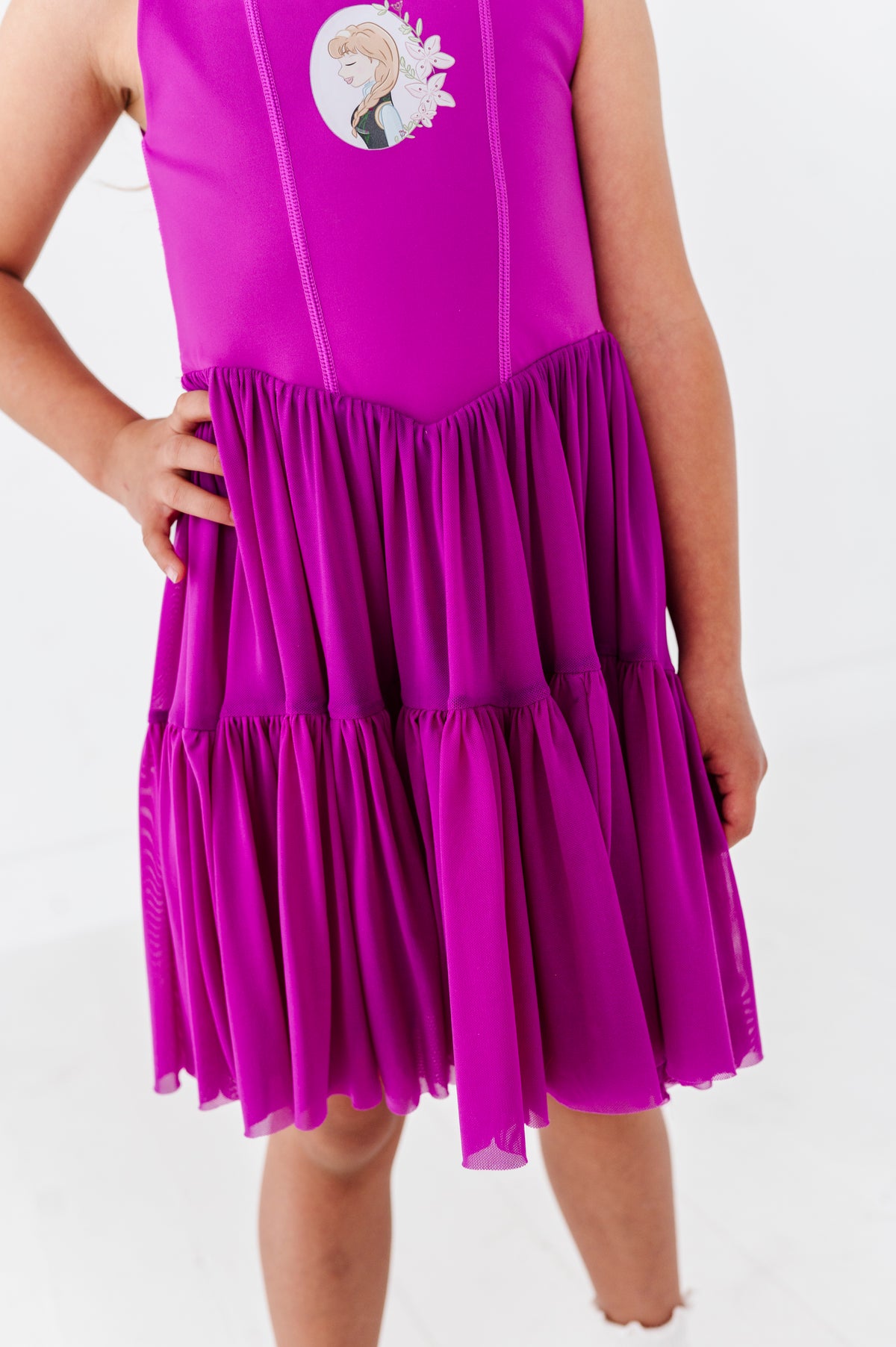 Ana (KIDS) | Raspberry Mesh DRESS