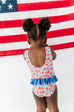 Load image into Gallery viewer, Ditsy 4th of July Floral | Skirted ONE-Piece