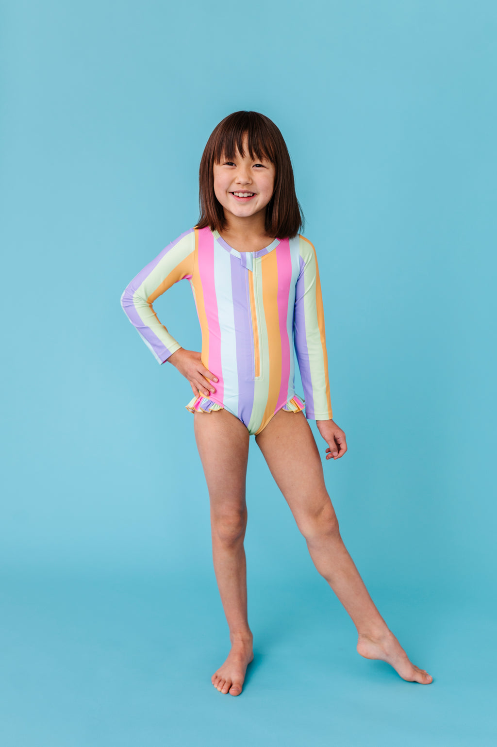 Sherbert Stripes | RASHGUARD ONE-PIECE