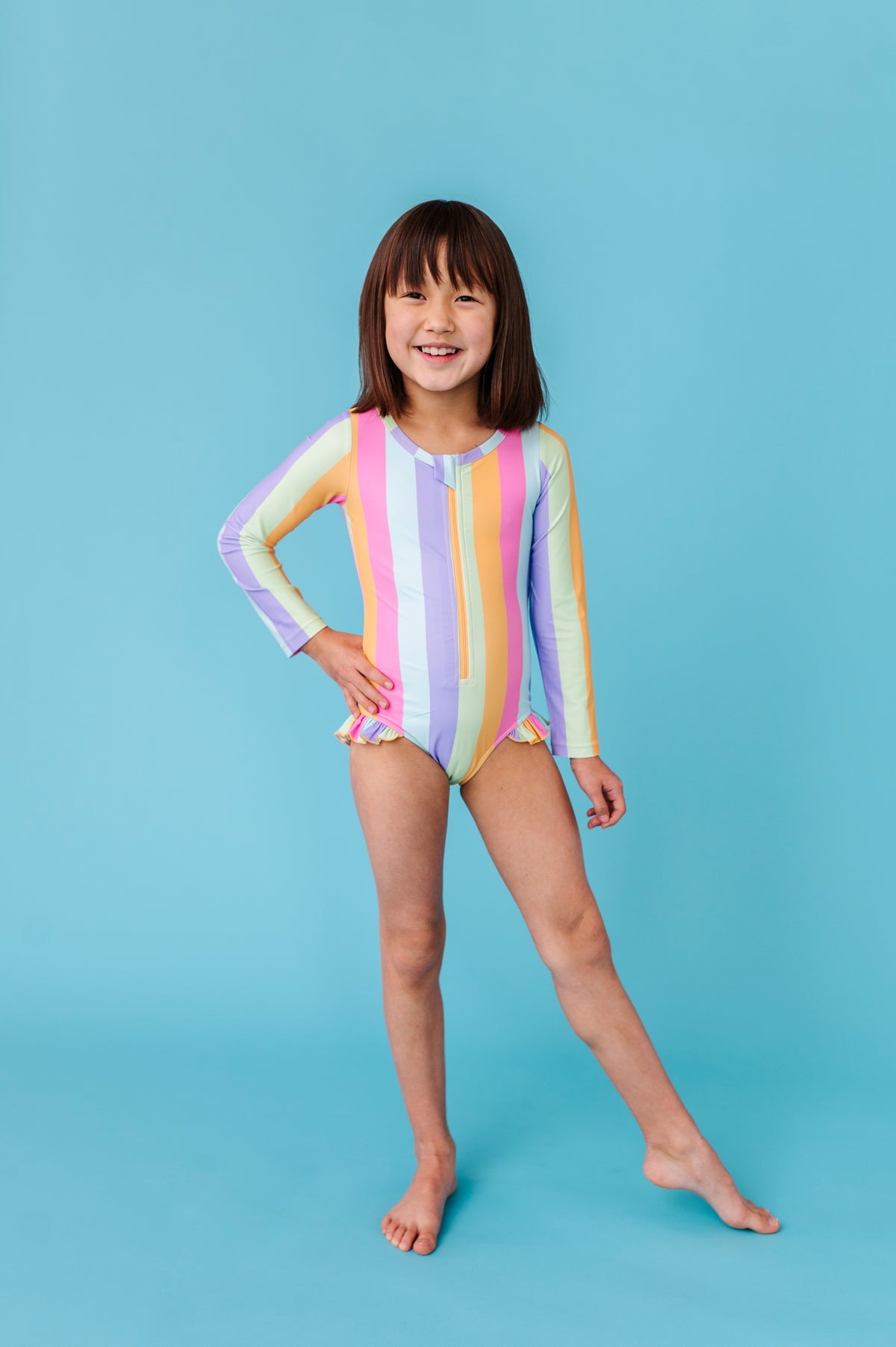 Sherbert Stripes | RASHGUARD ONE-PIECE
