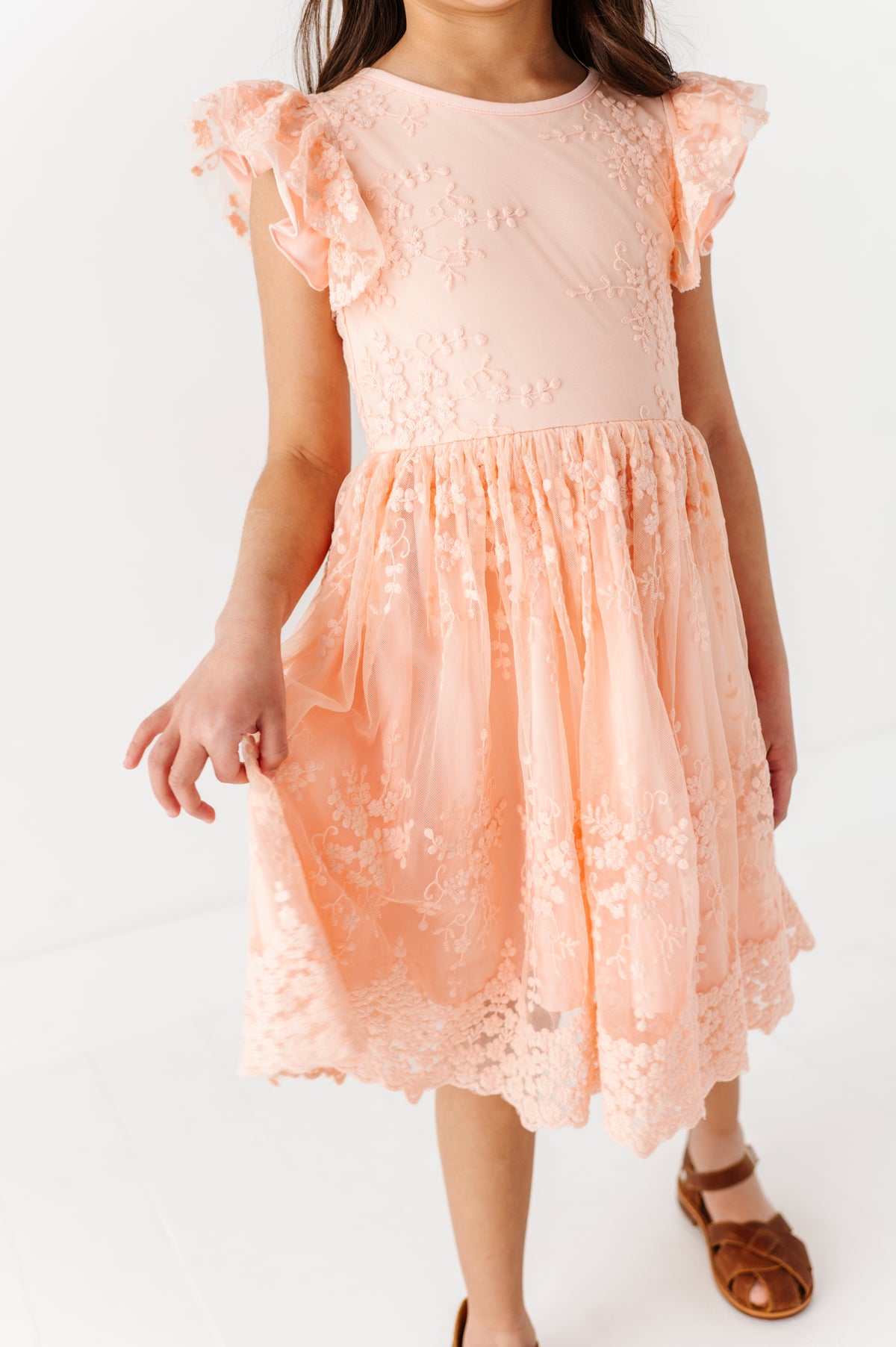 Petal Peach | LACE DRESS