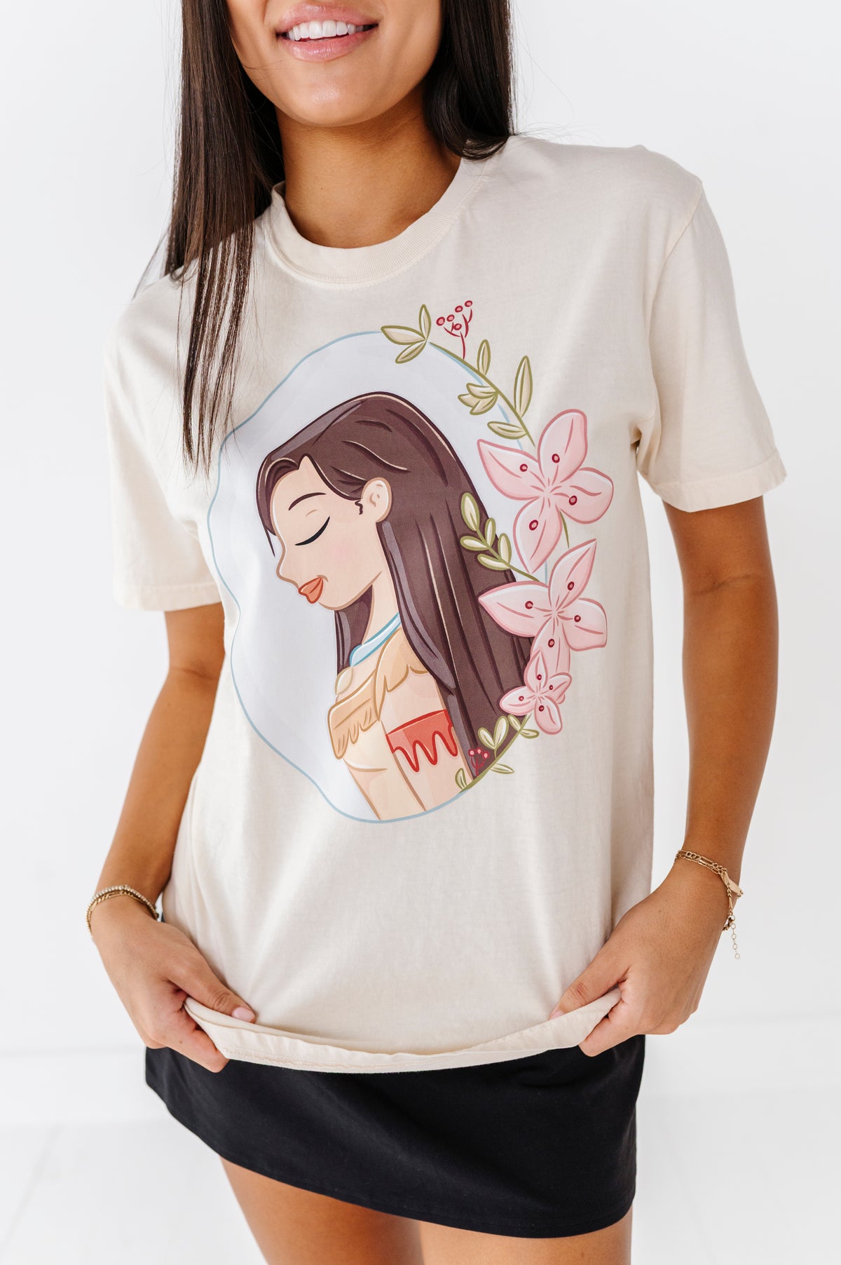 Pocahontas | ADULT tee (CROP + FULL LENGTH HERE)