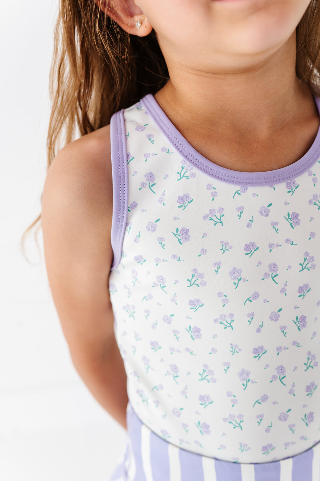 Lavender Petite Floral | Retro Tank SET
