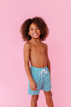 Load image into Gallery viewer, Lagoon Wave Check | BOYS SWIM SHORTS
