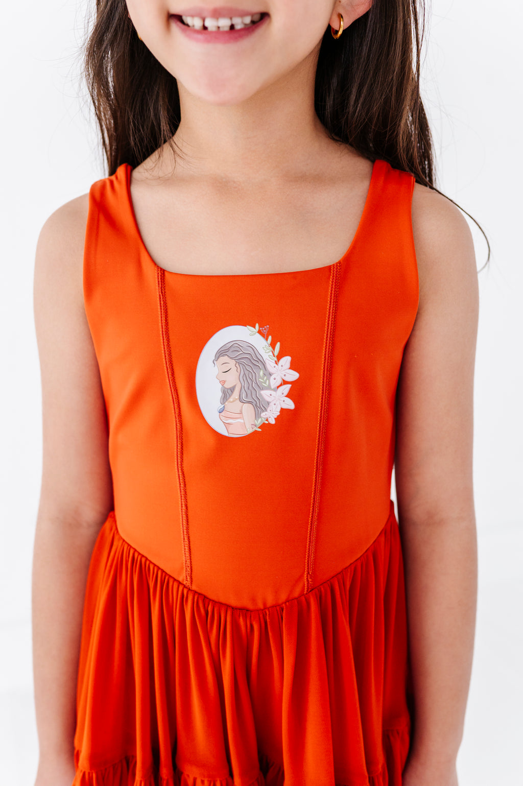 Moana (KIDS) | Burnt Orange Mesh DRESS