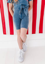 Load image into Gallery viewer, Navy RIBBED | Biker Shorts