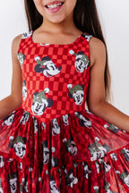 Minnie's Holly Check | KIDS Mesh Dress