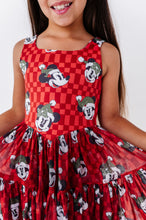 Load image into Gallery viewer, Minnie's Holly Check | KIDS Mesh Dress