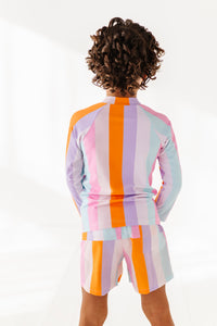 Summer Stripes: RASHGUARD ZIP-UP *SHIRT ONLY!*