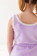 Load image into Gallery viewer, Violet: TERRY ROMPER