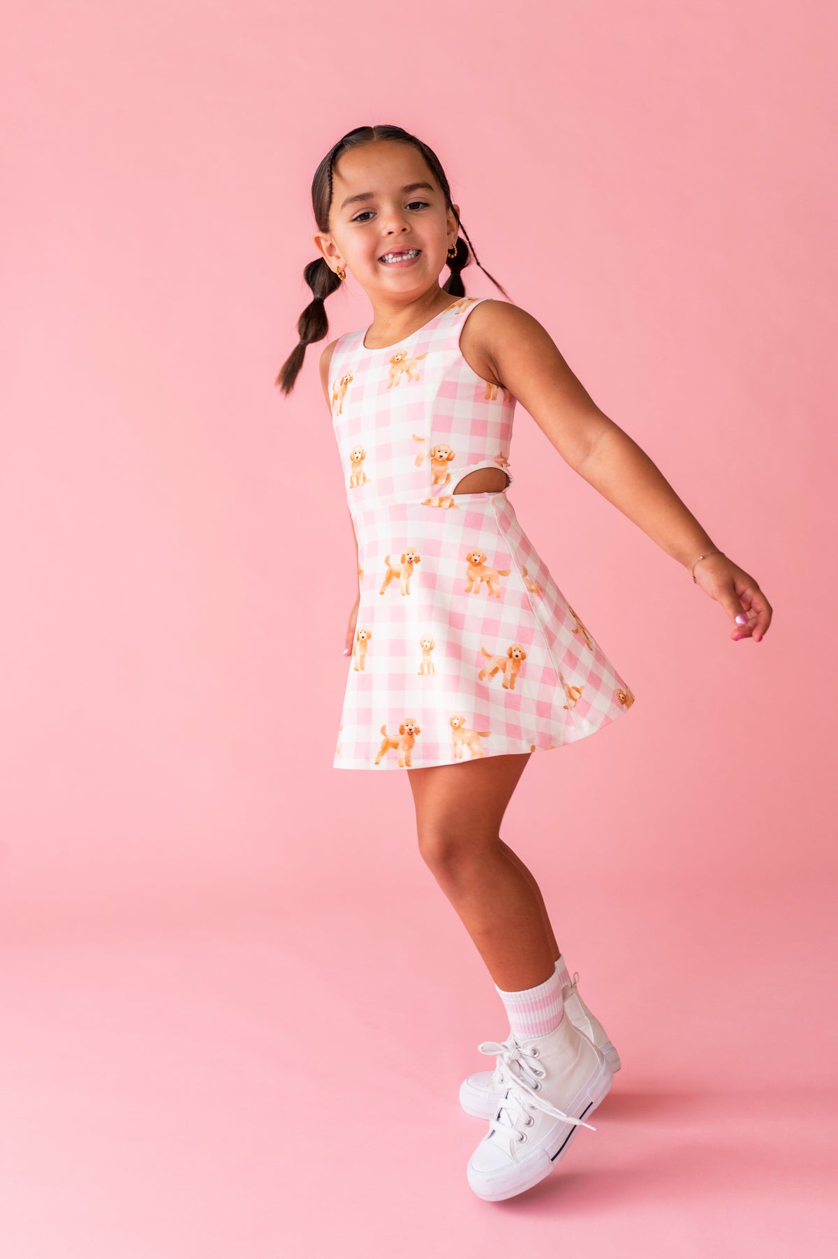 Puppy Picnic | Open Sides Active Dress (with shorts!)