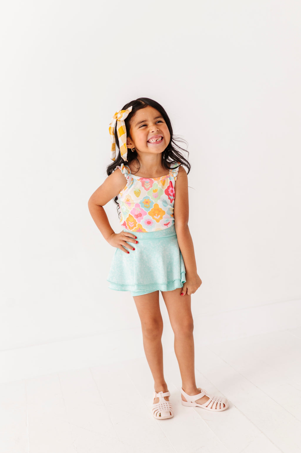 Fruity Floral | Ribbed Tank