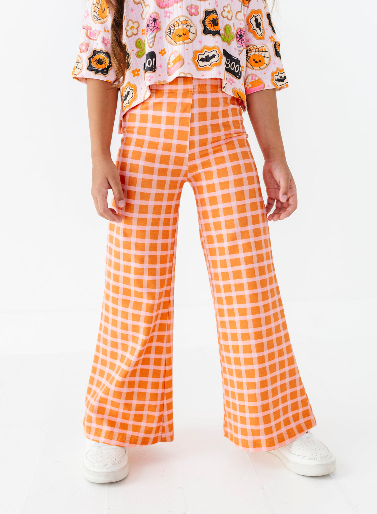 Peach Patch Plaid | Wide-Leg Pants