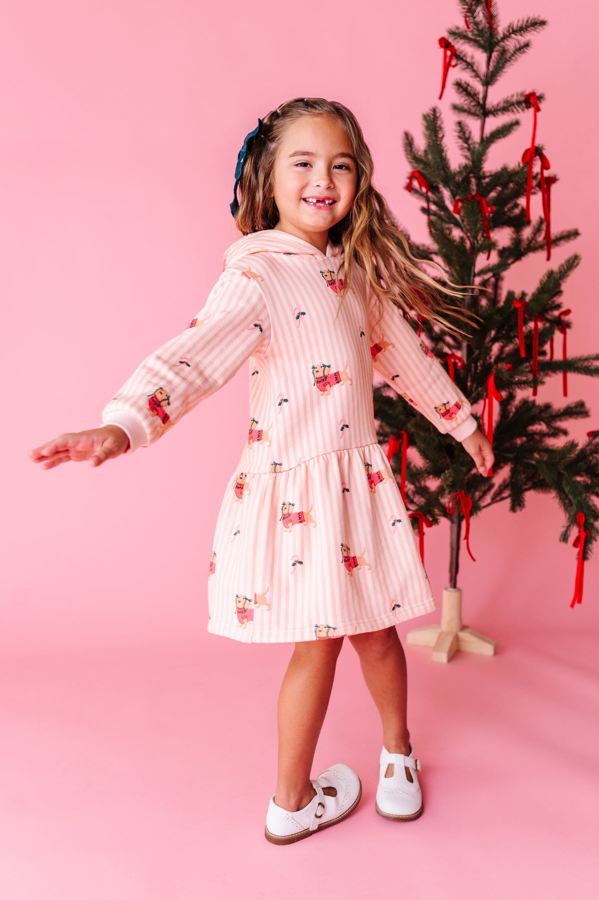 Doxie Holiday | Hoodie Sweatshirt Dress