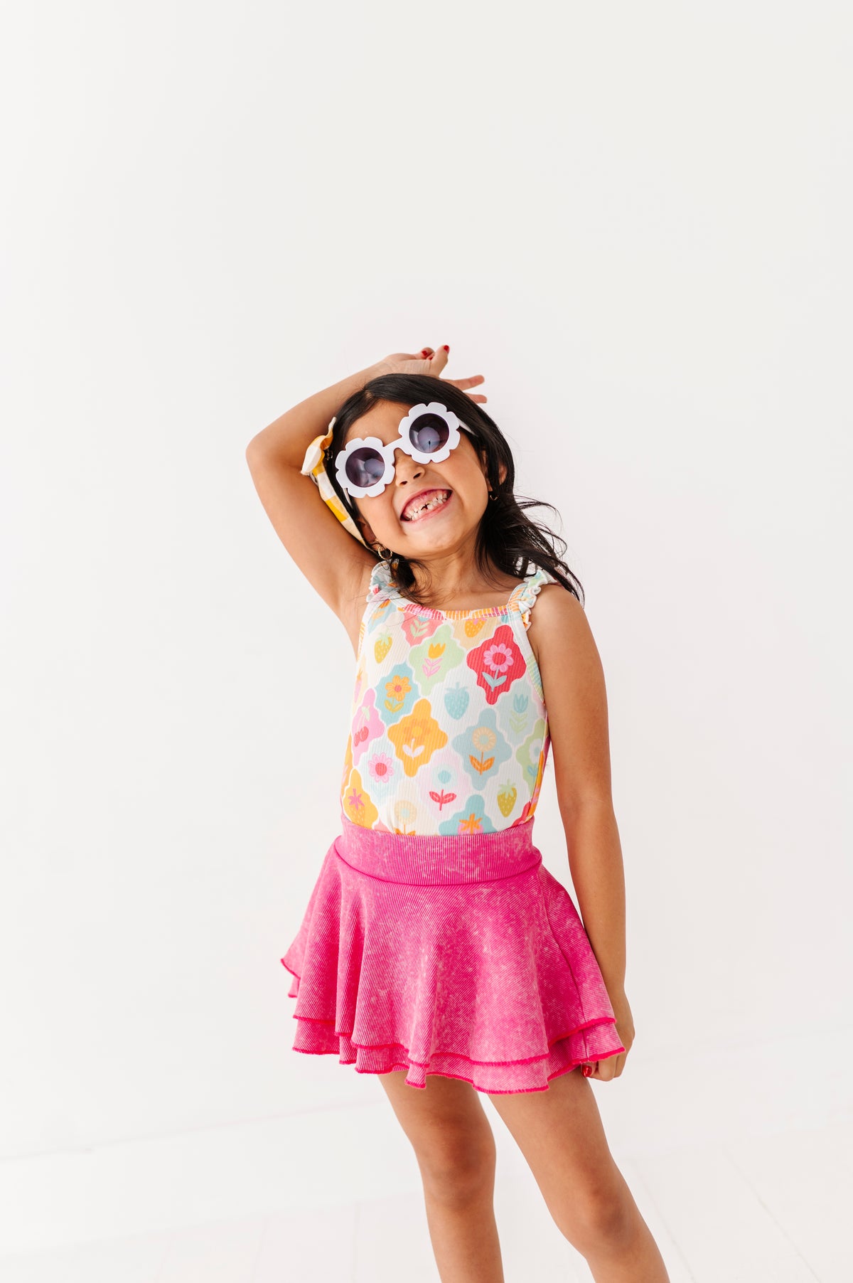 Fruity Floral | Ribbed Tank