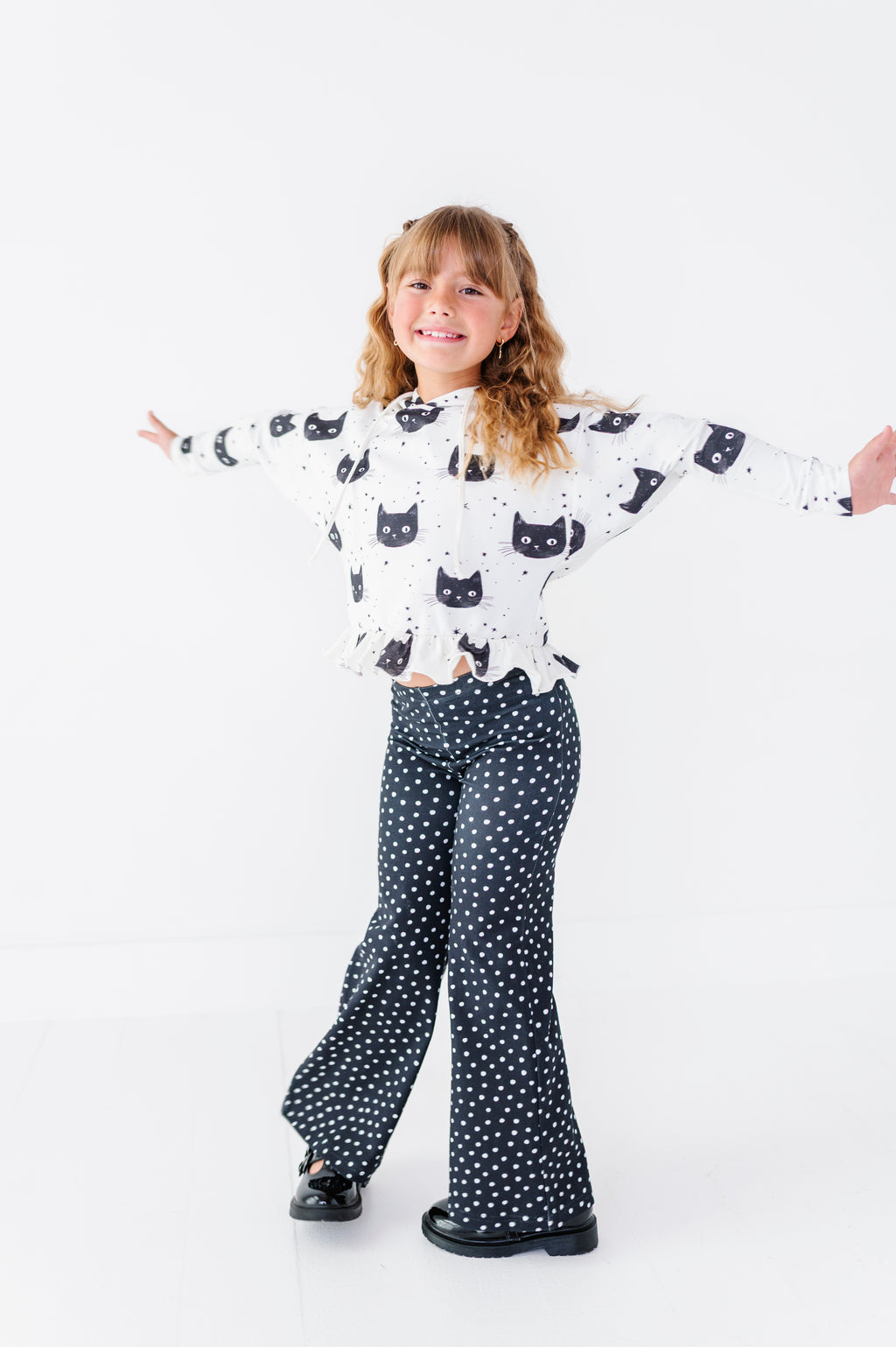 Black Cat Magic | Ruffle Hoodie
