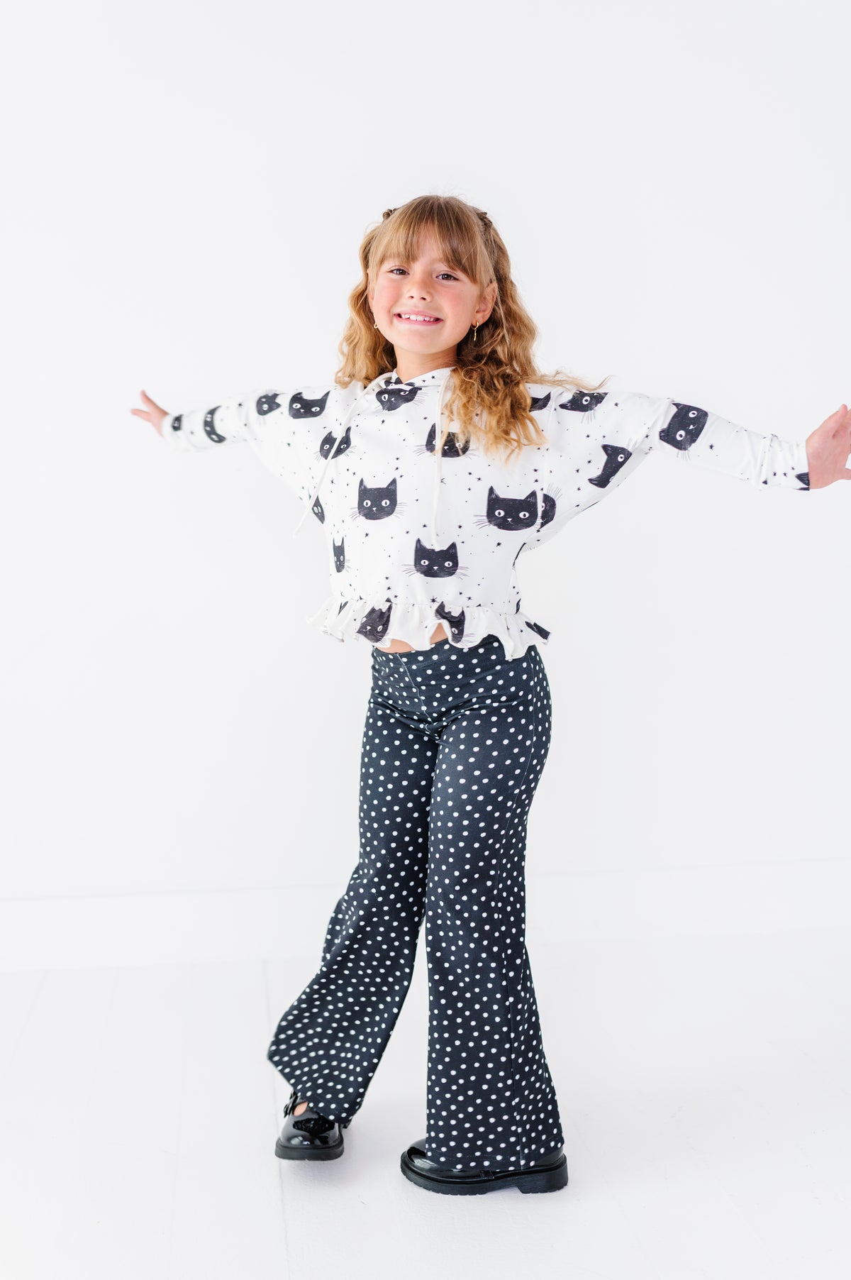 Black Cat Magic | Ruffle Hoodie
