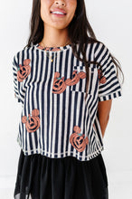 Load image into Gallery viewer, Striped Mickey Pumpkin | ADULT Boxy Crop